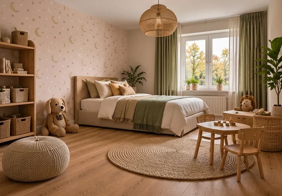 Babykamer met maan en sterren