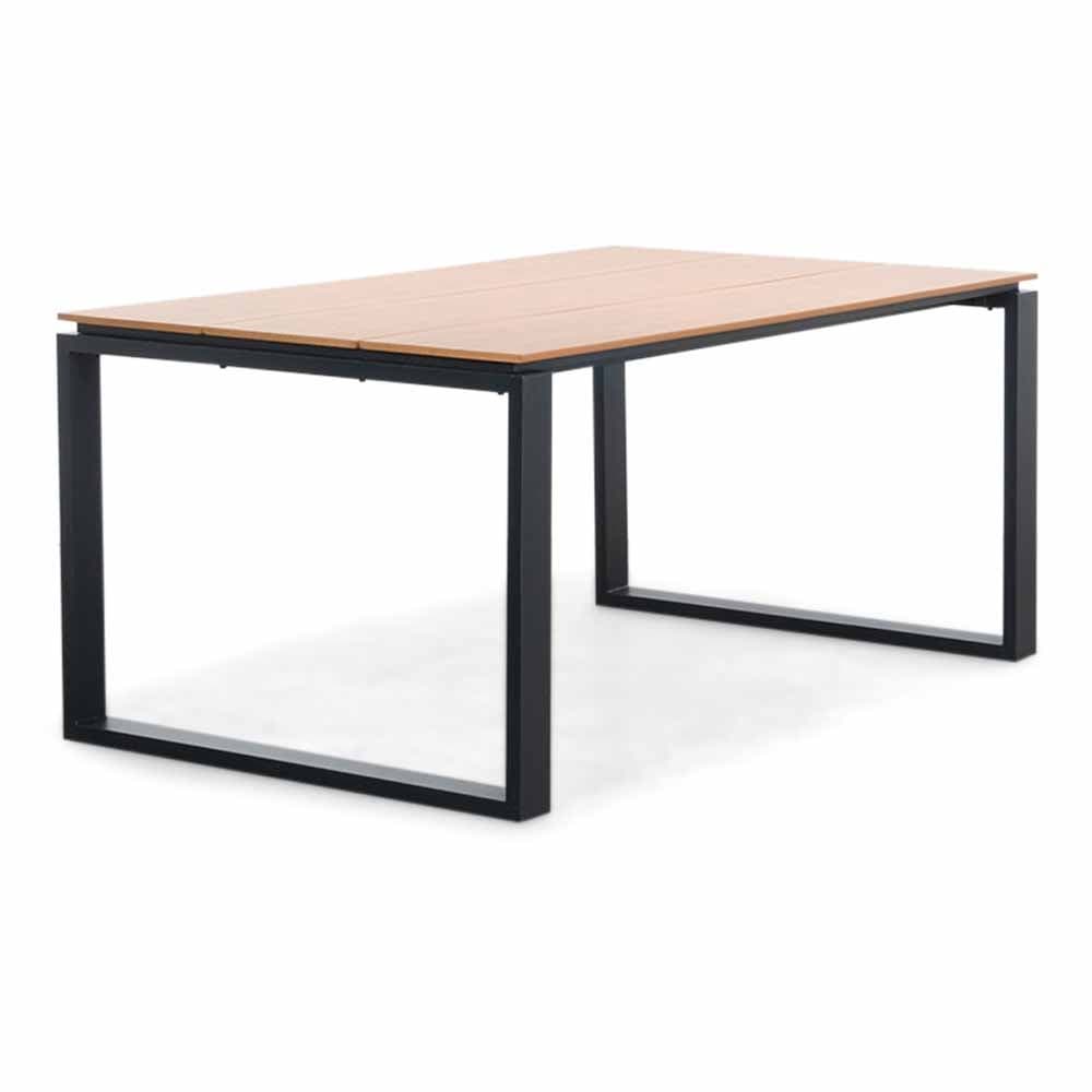 Helsinki dining tuintafel 4 personen | polywood + aluminium | Natural Wood | 160cm