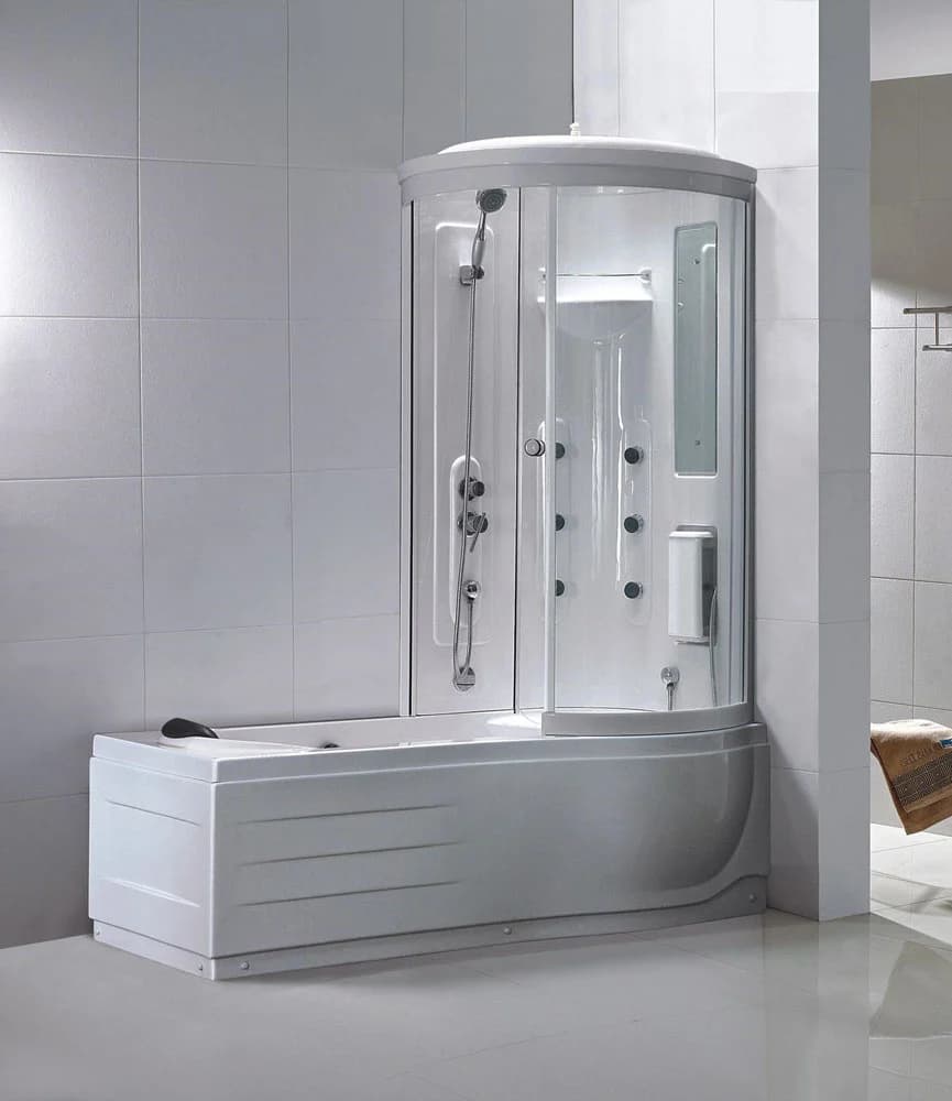 Wiesbaden Ritual bad douche combinatie 170x85x220 cm 6mm veiligheidsglas rechts