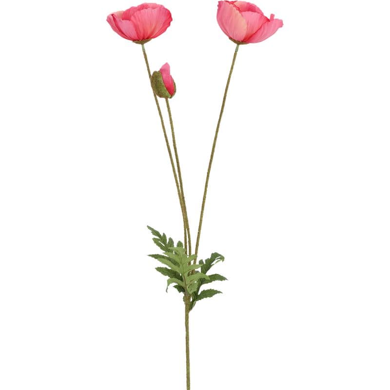 Kunstbloem Papaver d.roze